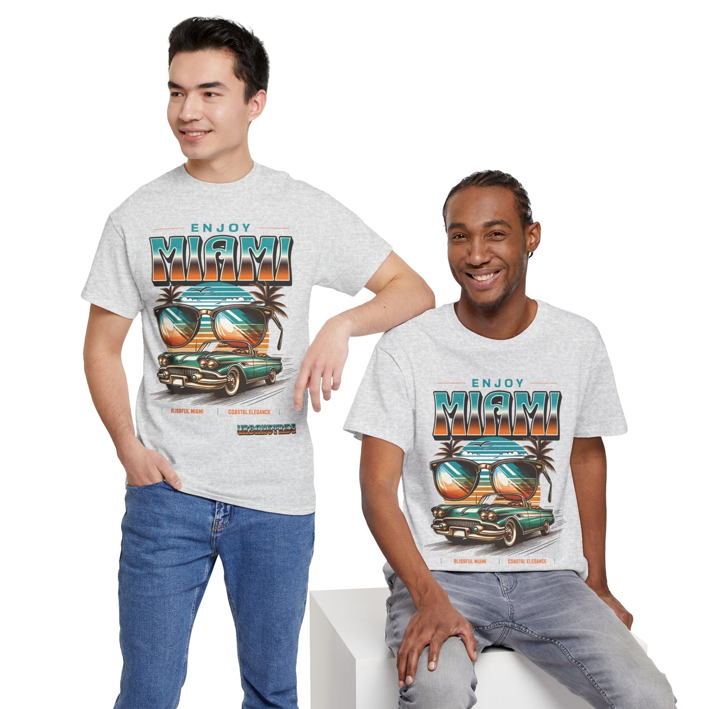 T-shirt con scritta" Enjoy Miami "