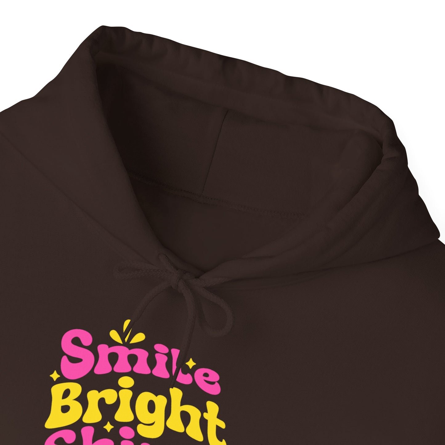Felpa con scritta "Smile bright shine always"