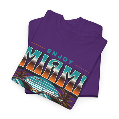 T-shirt con scritta" Enjoy Miami "