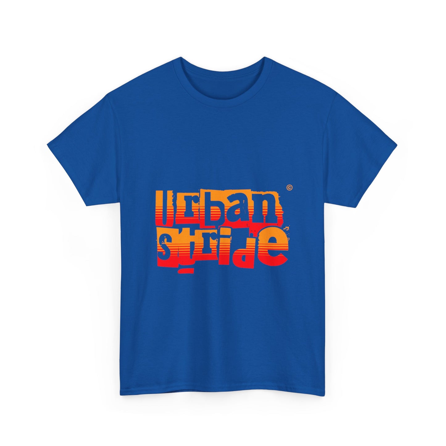 T-shirt con scritta "Urban Stride" sfumata arancio-rosso