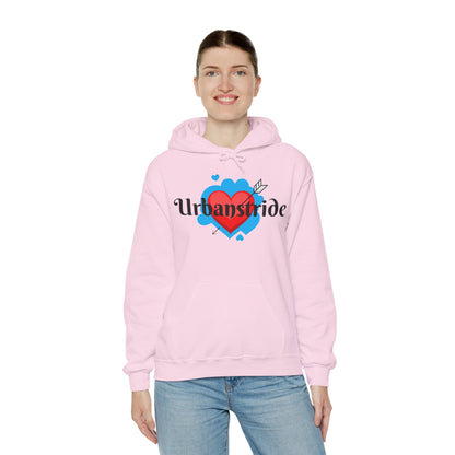 Felpa con logo "URBANSTRIDE" e cuore