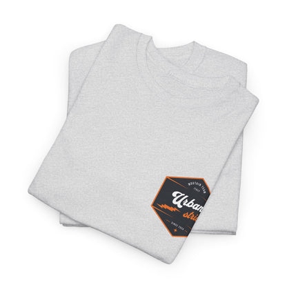 T-shirt Urban Stride® – Logo esagonale vintage in stile aviatore