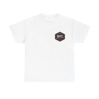 T-shirt Urban Stride® – Logo esagonale vintage in stile aviatore