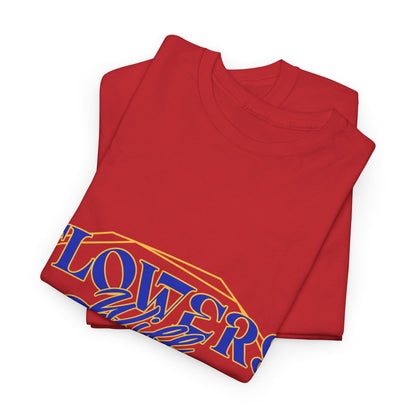 T-shirt con scritta "Flowers will growth beauty"