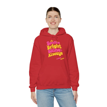 Felpa con scritta "Smile bright shine always"