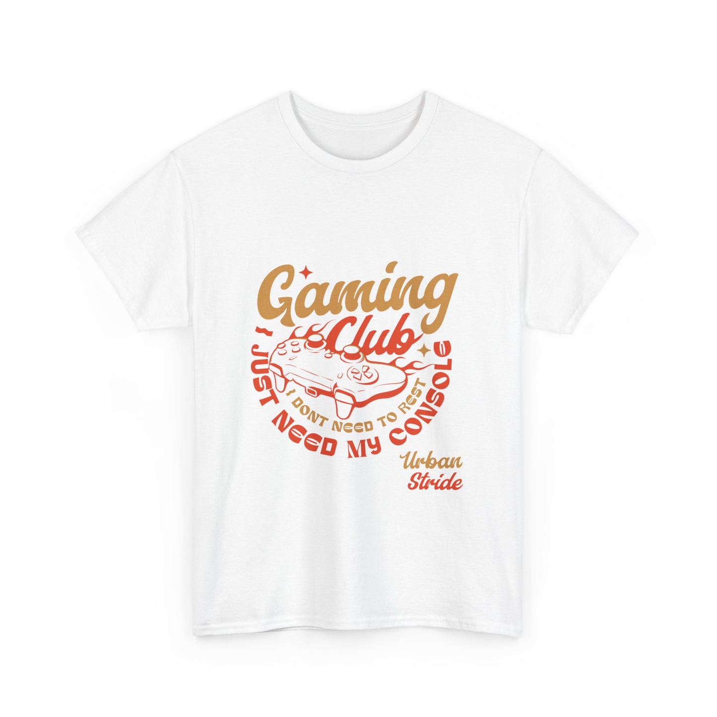 T-shirt con scritta “Gaming Club – I Just Need My Console”