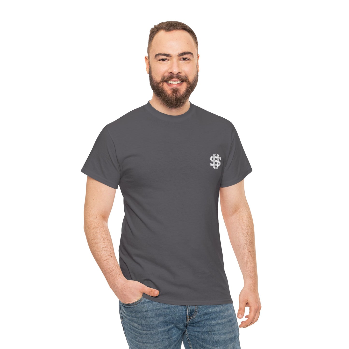 T-shirt con scritta "Urbanstride abbreviata U.S "