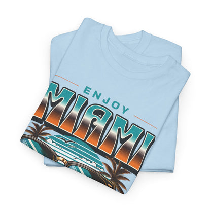 T-shirt con scritta" Enjoy Miami "