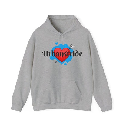 Felpa con logo "URBANSTRIDE" e cuore