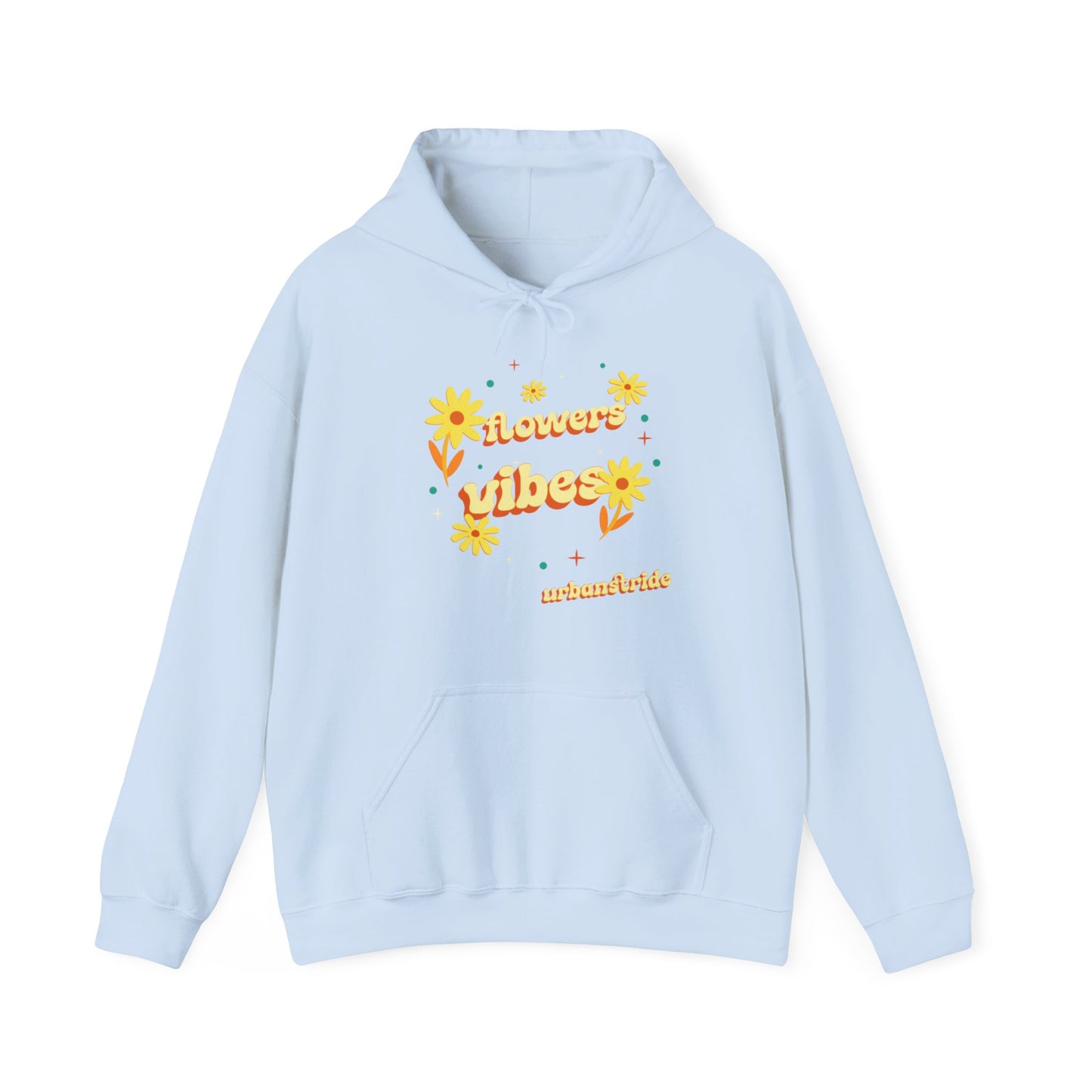 Felpa con scritta "Flowers vibes"