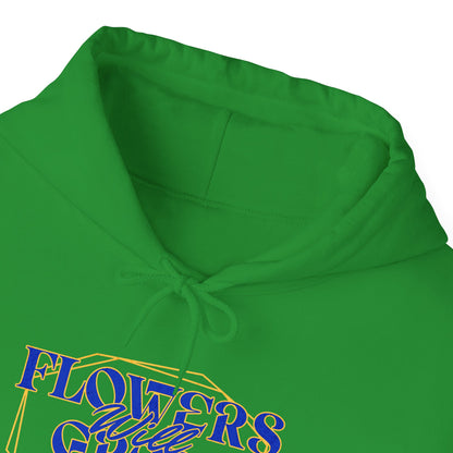 Felpa con scritta "Flowers will grow beauty"