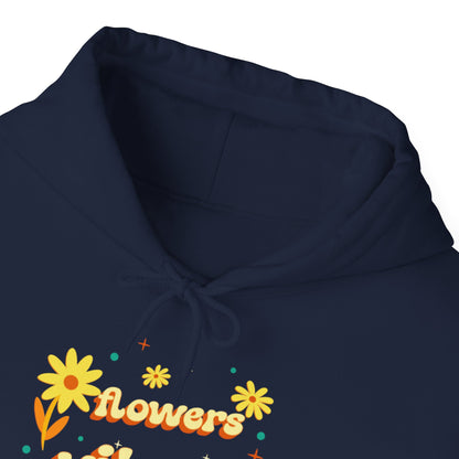 Felpa con scritta "Flowers vibes"