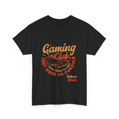 T-shirt con scritta “Gaming Club – I Just Need My Console”