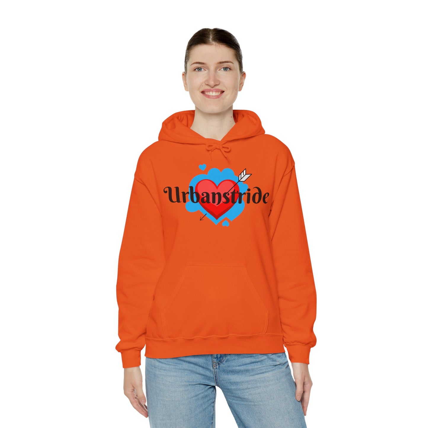 Felpa con logo "URBANSTRIDE" e cuore