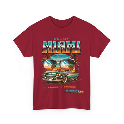 T-shirt con scritta" Enjoy Miami "