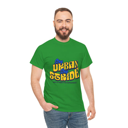 T-shirt con scritta  Stay urban Stay stride