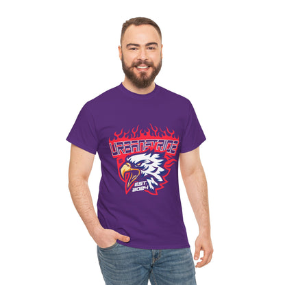 T-shirt con scritta "Urbanstride" e aquila