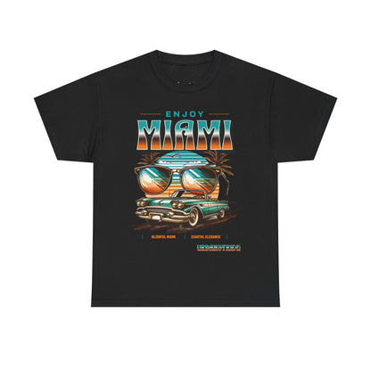 T-shirt con scritta" Enjoy Miami "