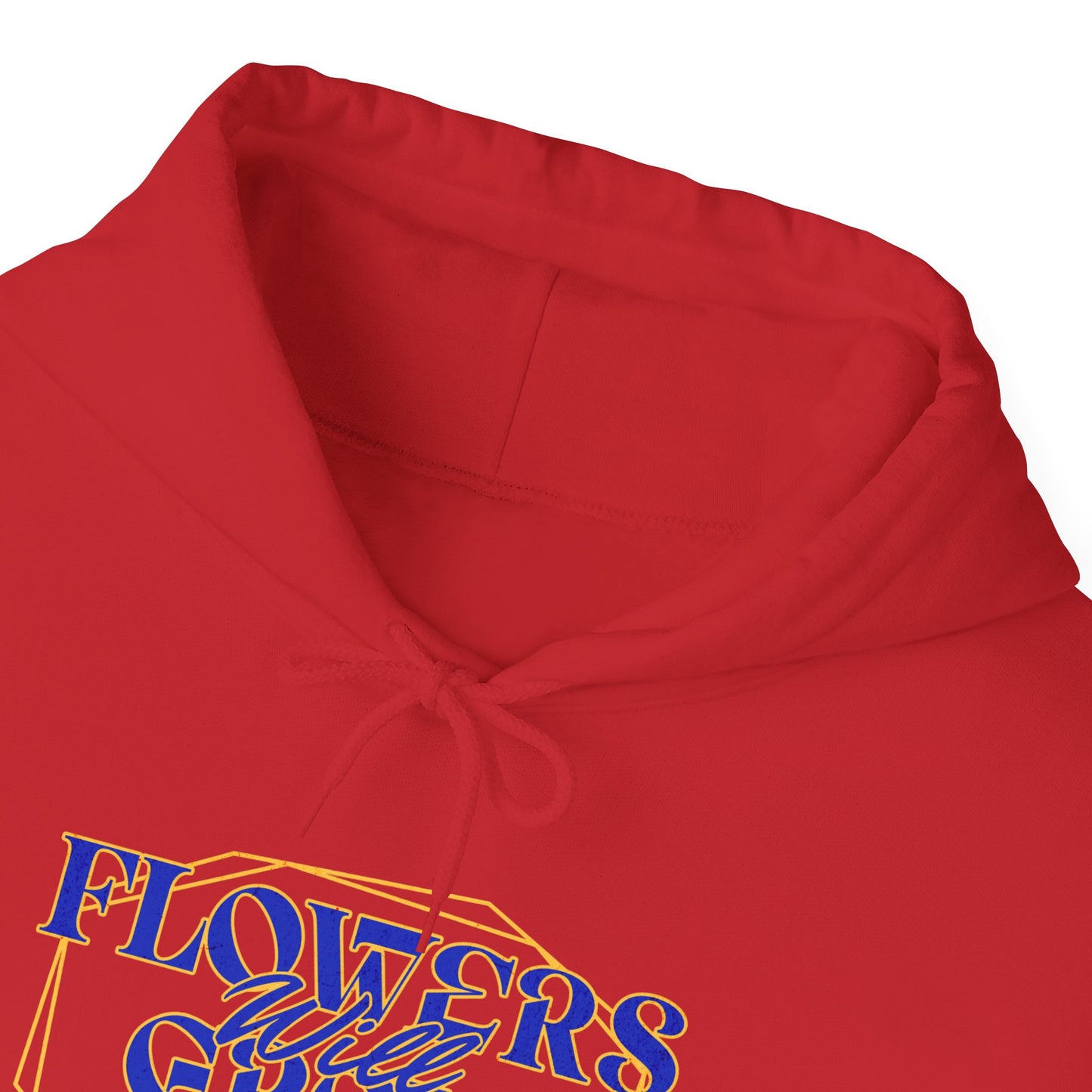 Felpa con scritta "Flowers will grow beauty"