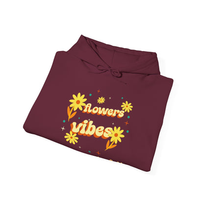 Felpa con scritta "Flowers vibes"