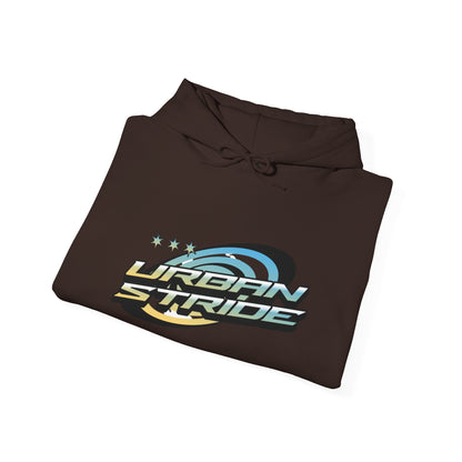 Felpa con scritta "Urbanstride" stile 3d