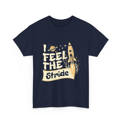 T-shirt con scritta "I feel the stride "