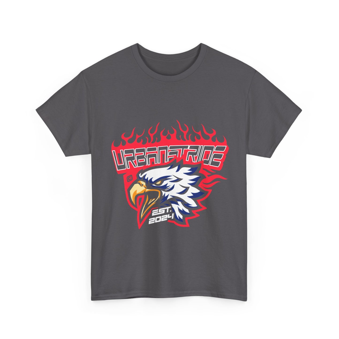 T-shirt con scritta "Urbanstride" e aquila