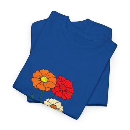 T-shirt con rappresentazione di fiori e scritta "Urbanstride"