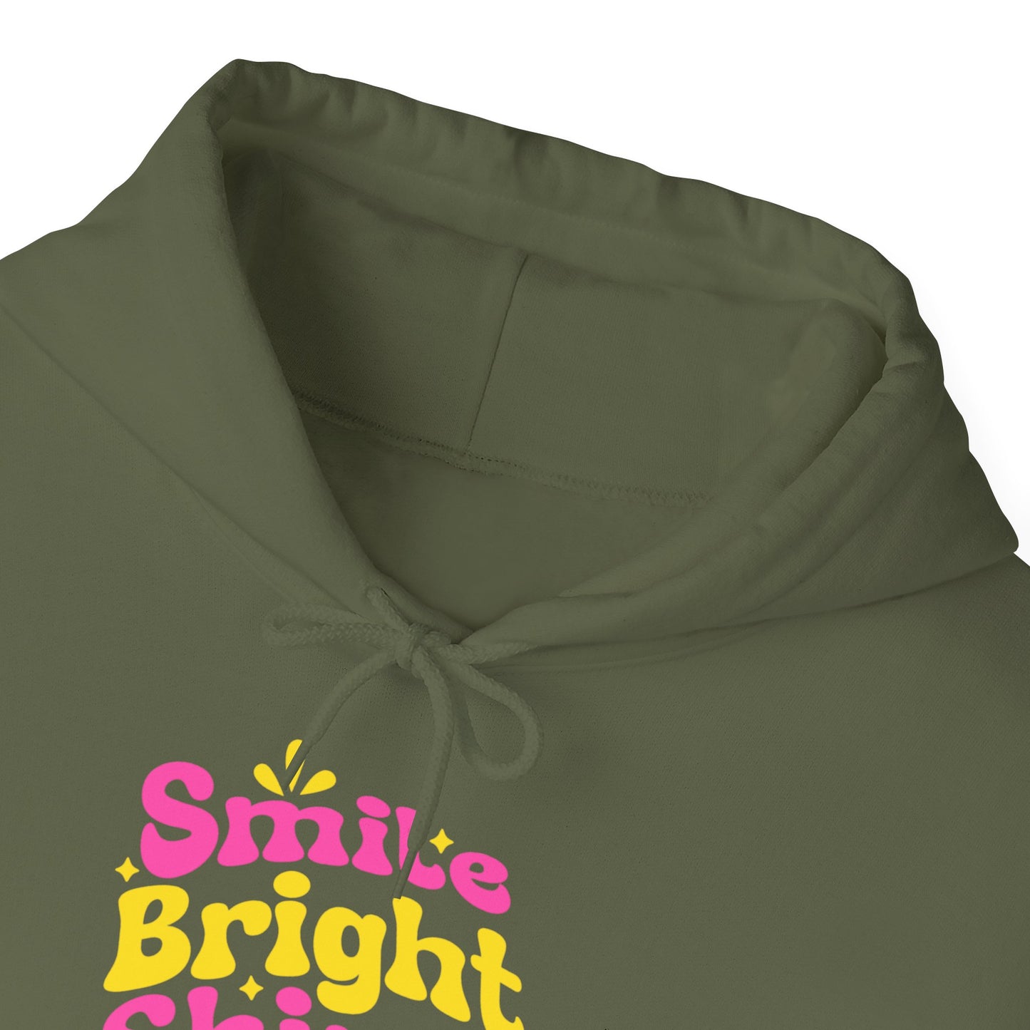 Felpa con scritta "Smile bright shine always"