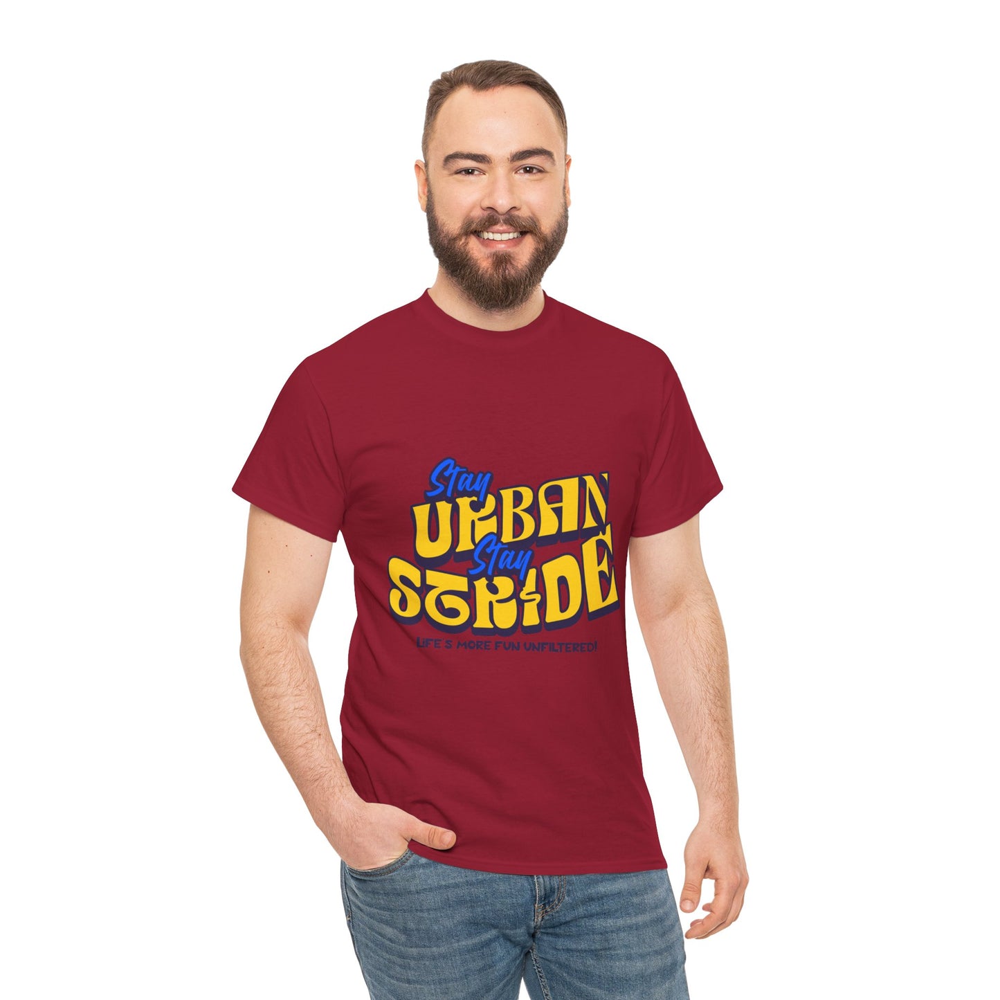 T-shirt con scritta  Stay urban Stay stride