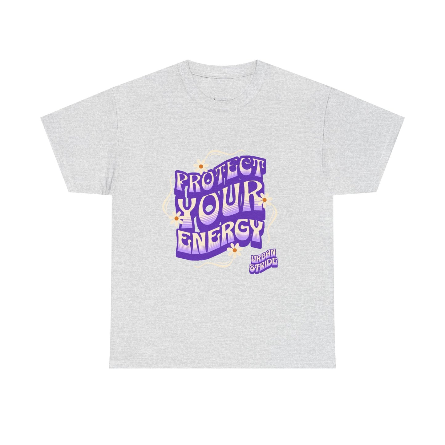 T-shirt con scritta "Protect your energy"