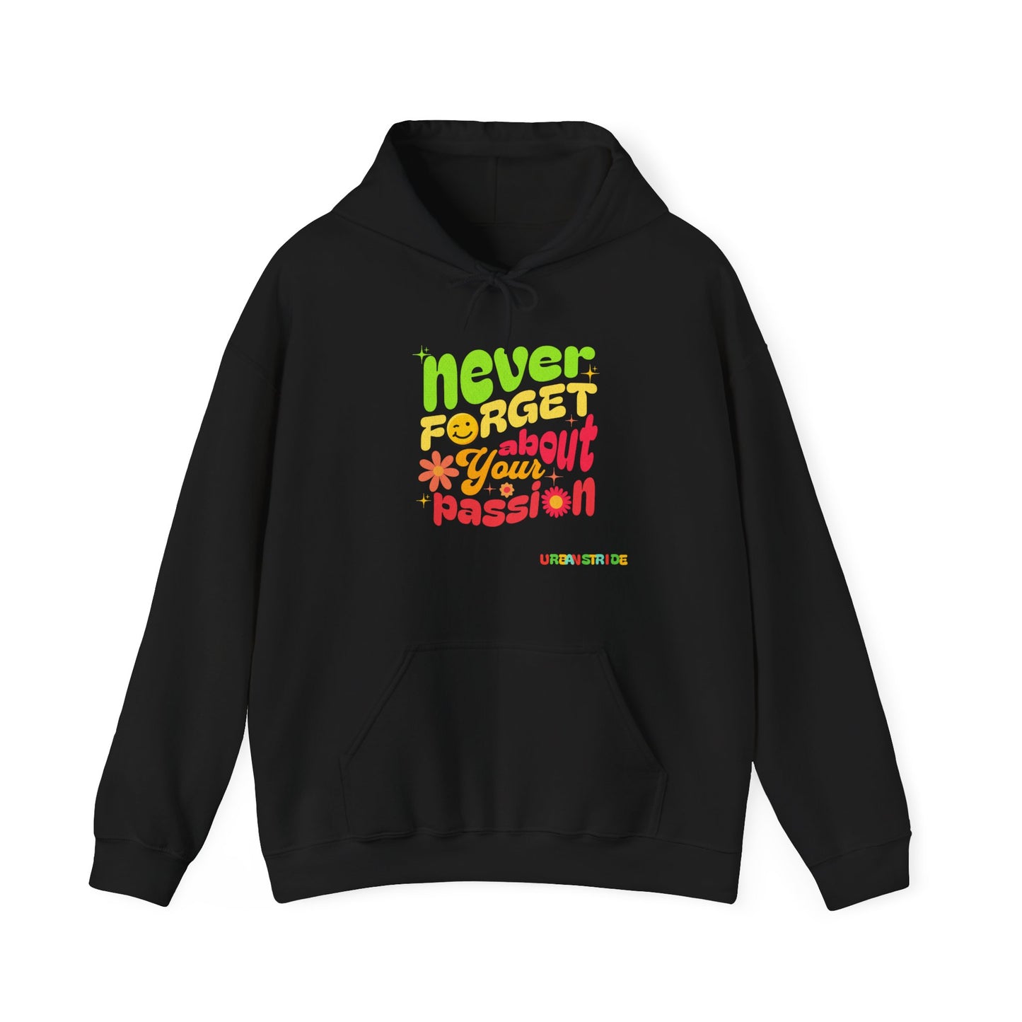 Felpa con scritta "Never forget about your passion"
