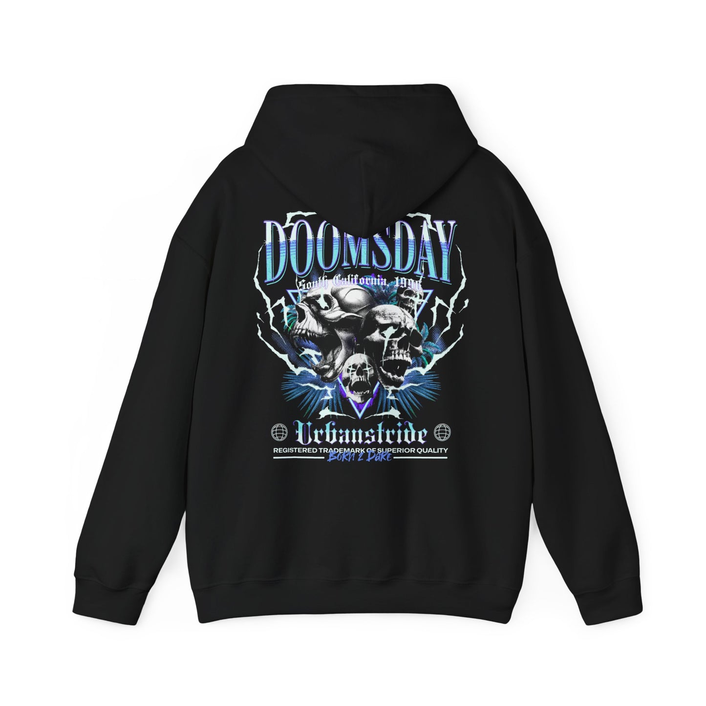 Felpa con scritta "Doomsday south california 1996"