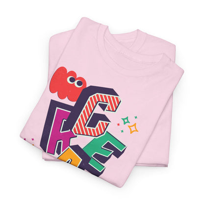 T-shirt con scritta "Create your magic"