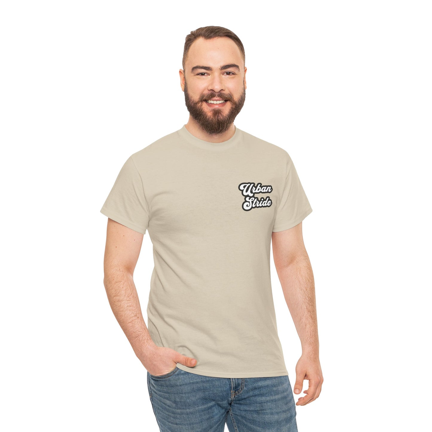 T-shirt con scritta "urbanstride " stile firma
