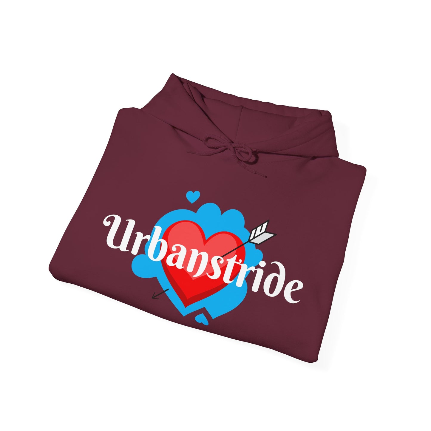 Felpa con logo "URBANSTRIDE" e cuore