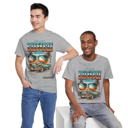 T-shirt con scritta" Enjoy Miami "