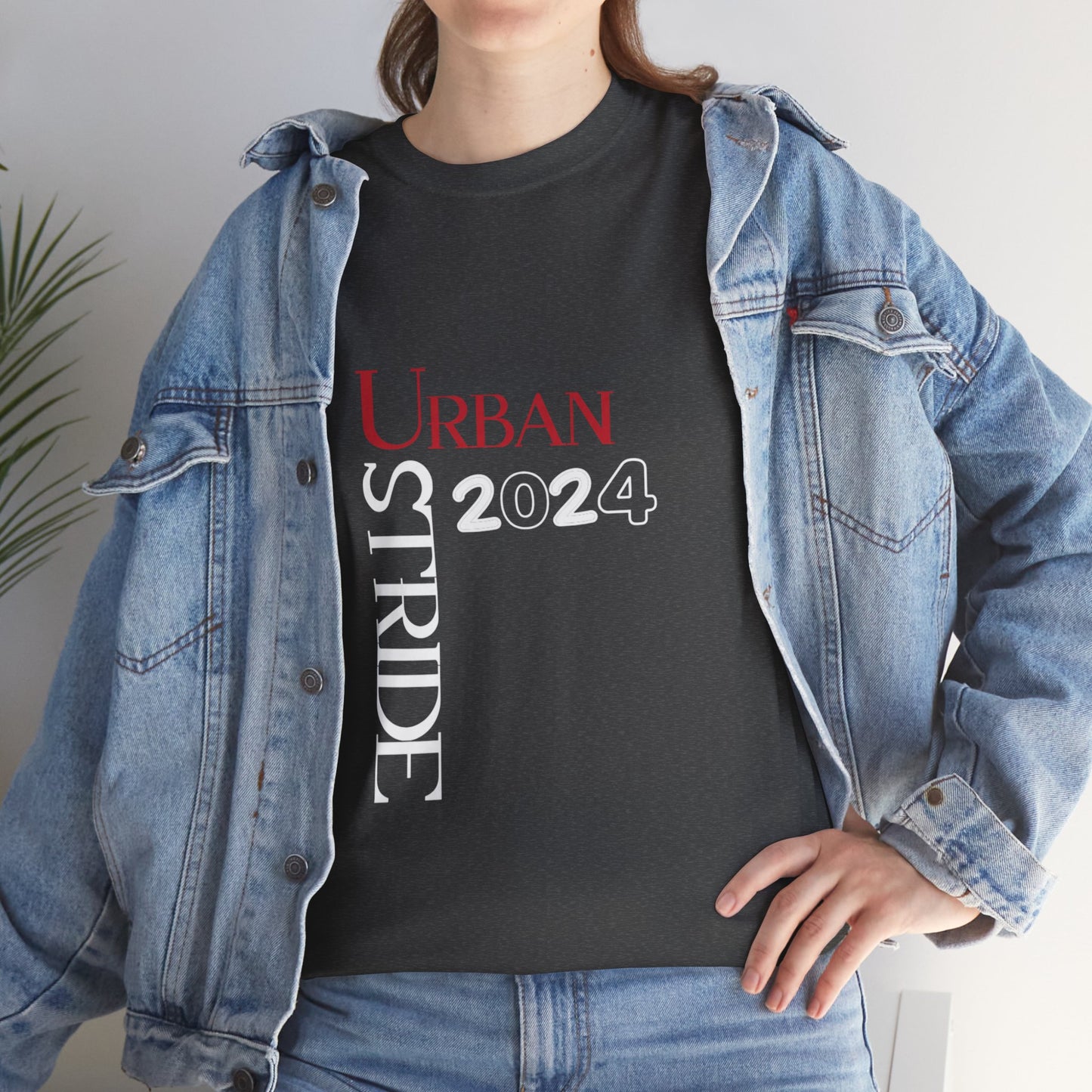 T-shirt con scritta "Urbanstride" red & black