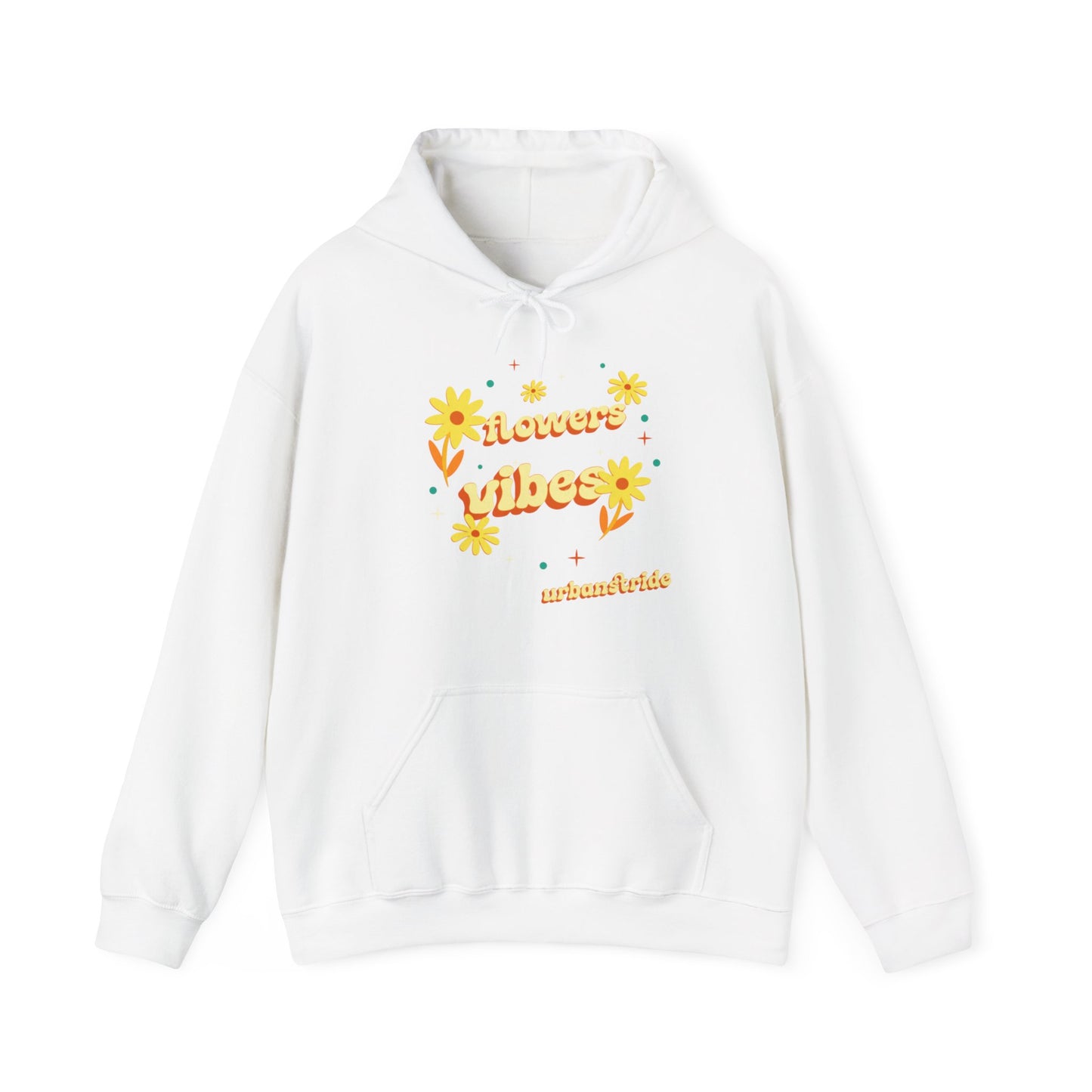 Felpa con scritta "Flowers vibes"