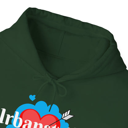 Felpa con logo "URBANSTRIDE" e cuore