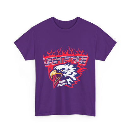 T-shirt con scritta "Urbanstride" e aquila