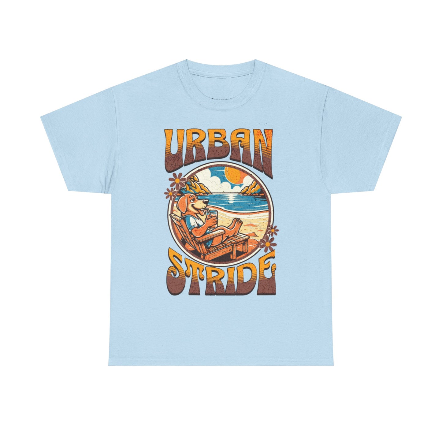 T-shirt con scritta "Urbanstride" e cane