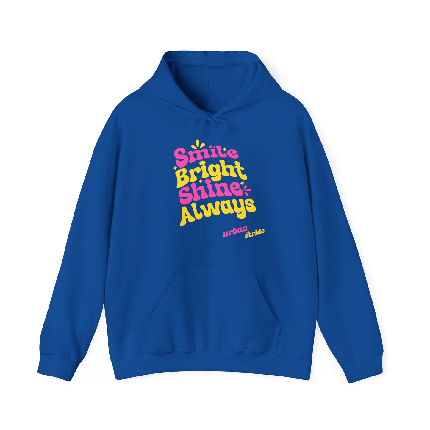 Felpa con scritta "Smile bright shine always"