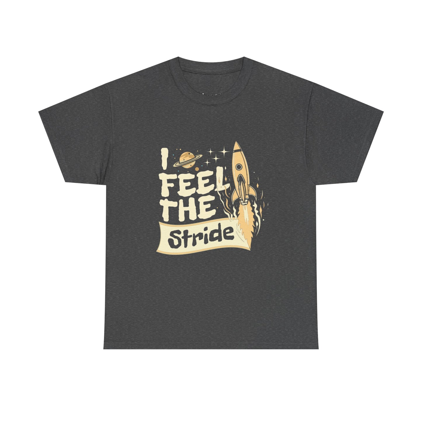 T-shirt con scritta "I feel the stride "
