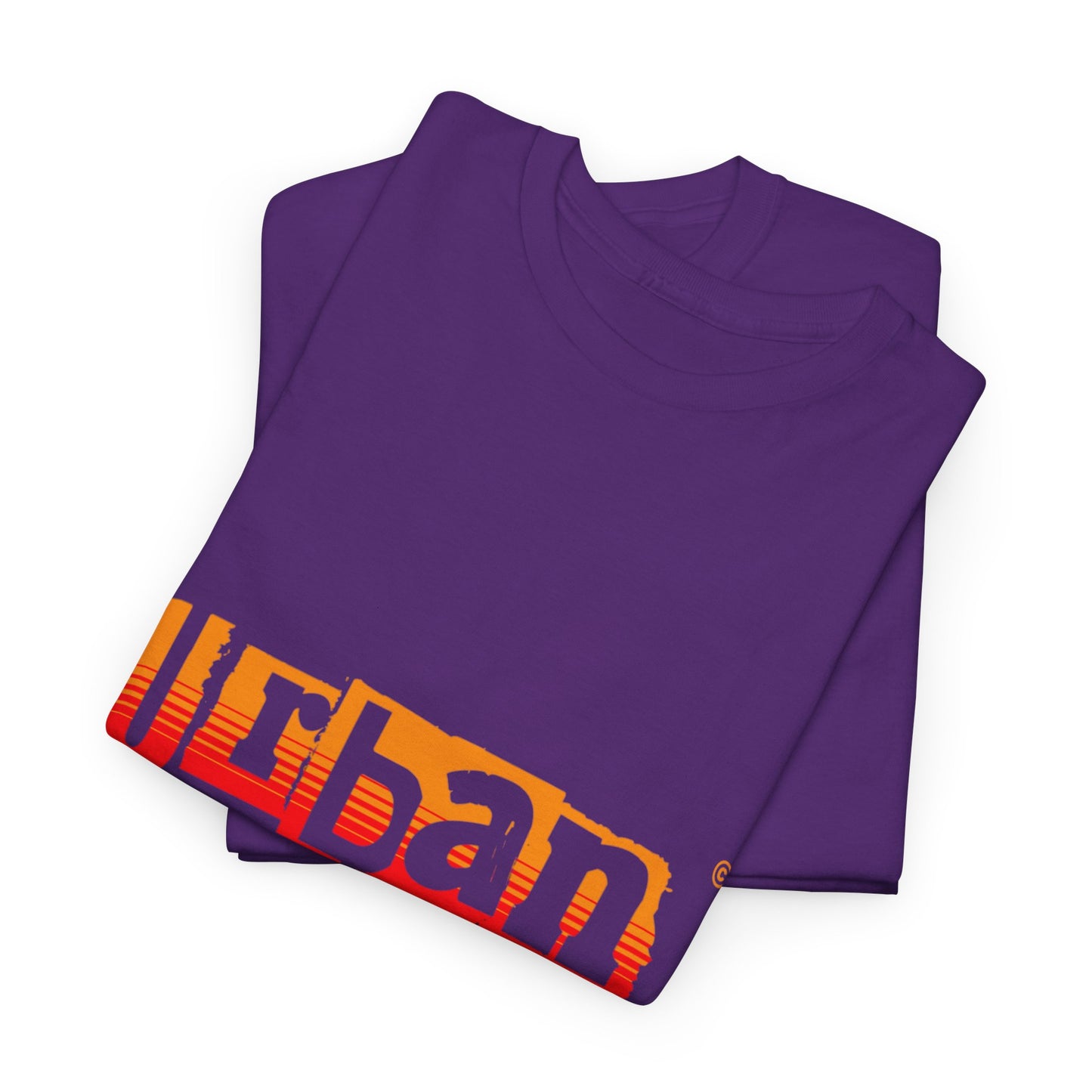 T-shirt con scritta "Urban Stride" sfumata arancio-rosso