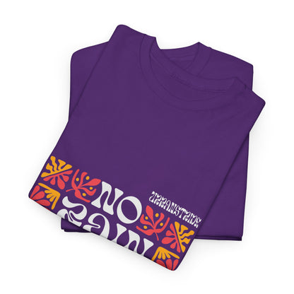 T-shirt con scritta "No rain no flowers"