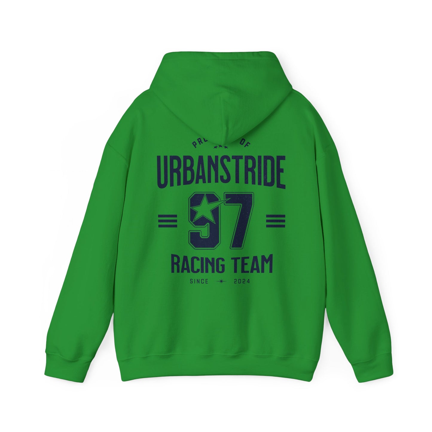 Felpa con scritta "Property of urbanstride 97 racing team since 2024"