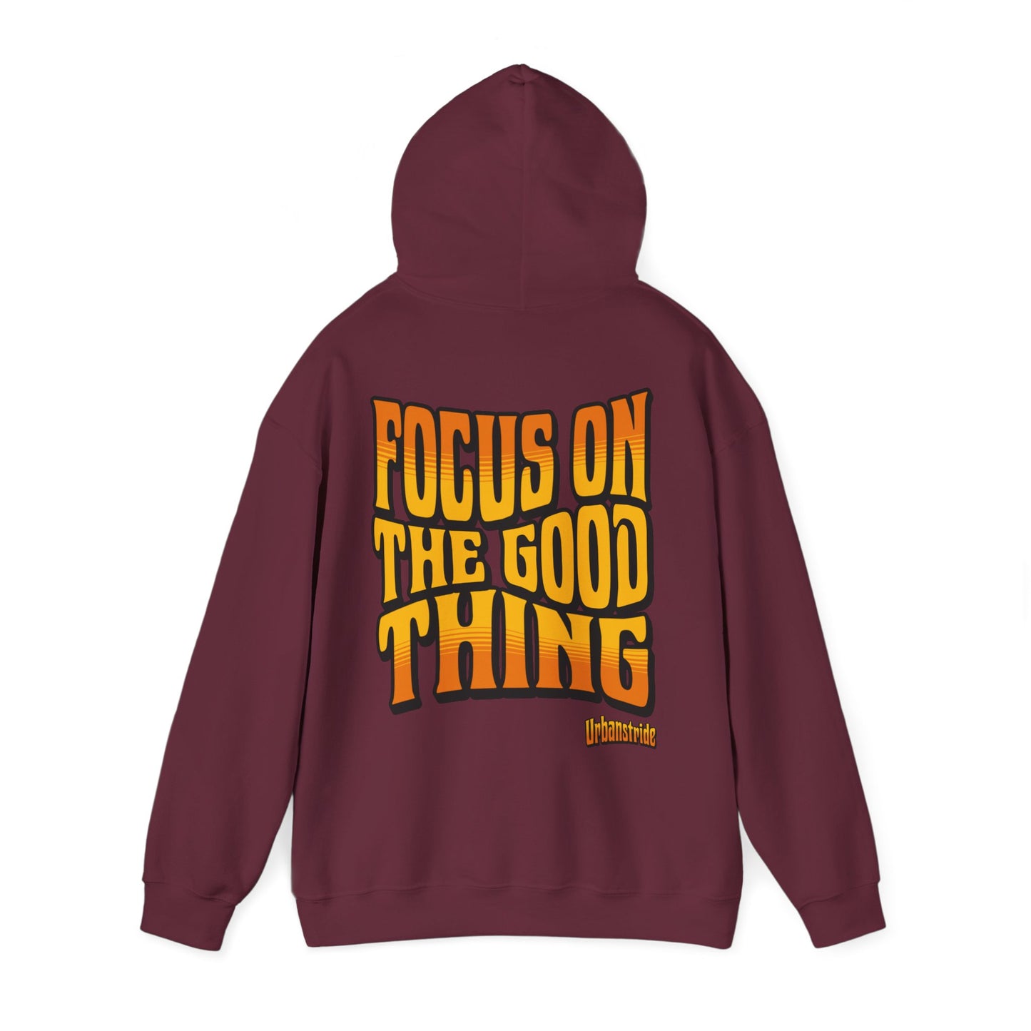 Felpa con scritta "Focus on the good thing"