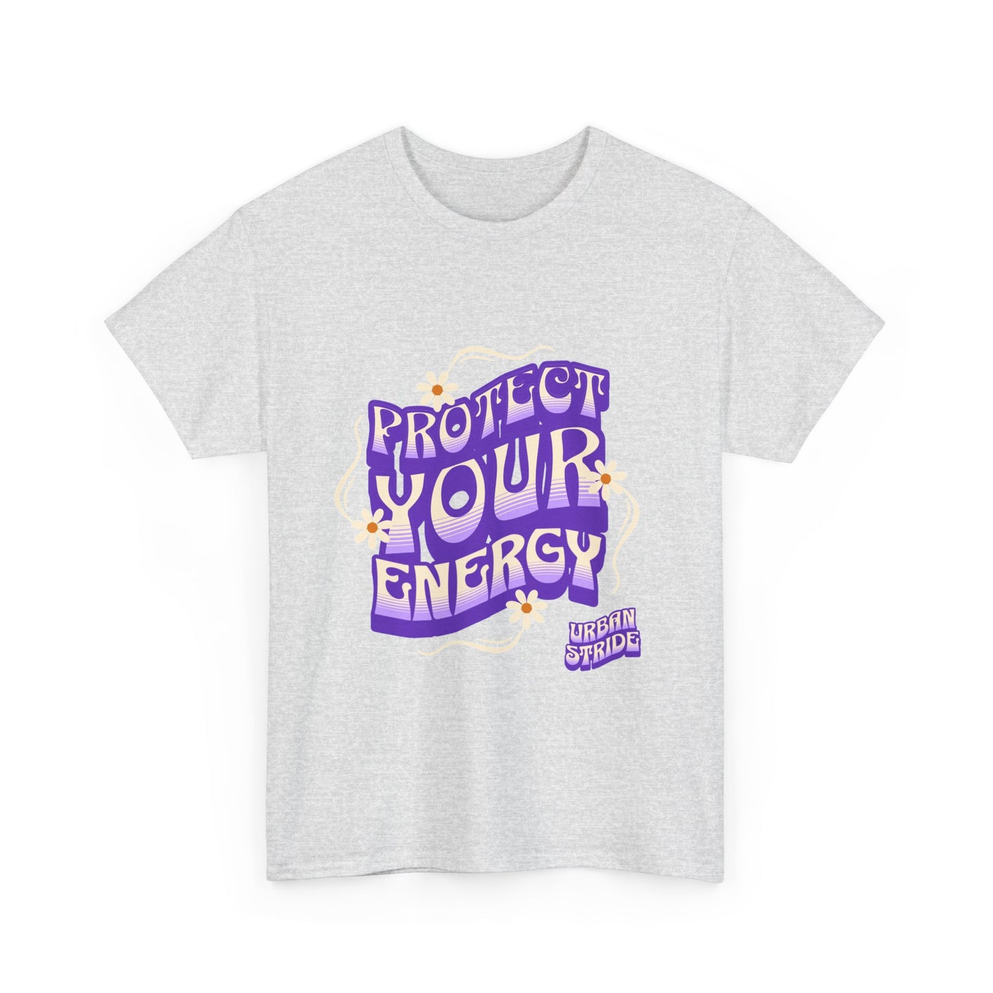 T-shirt con scritta "Protect your energy"