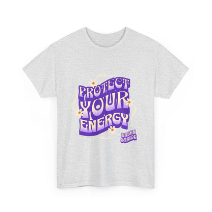 T-shirt con scritta "Protect your energy"